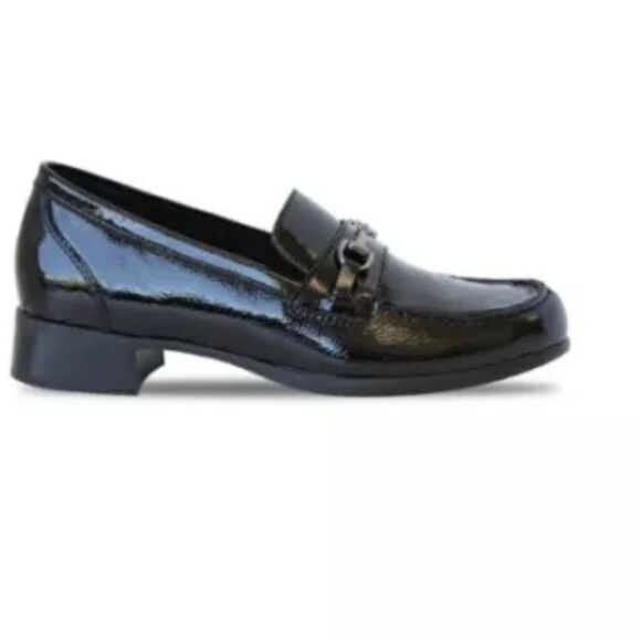 Munro Women’s Loafers 8.5W Black Patent Leather Perfect Fit Arch Support Slip On - Picture 4 of 8